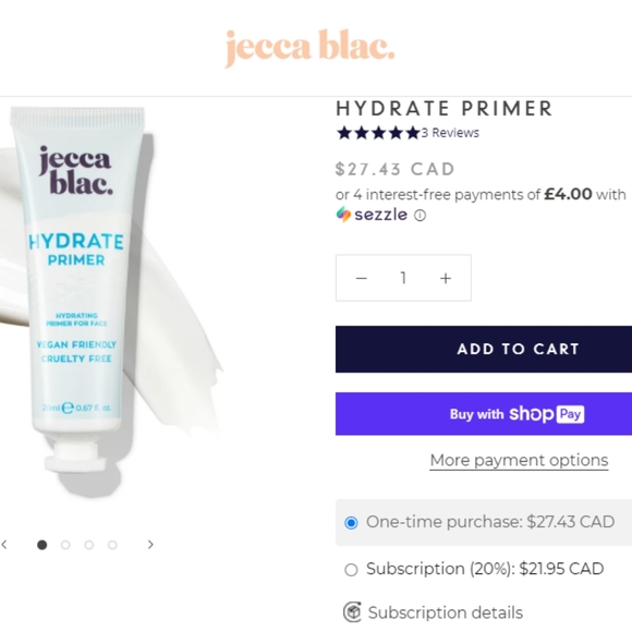 Jecca Blac HYDRATE PRIMER - Picture 2 of 2